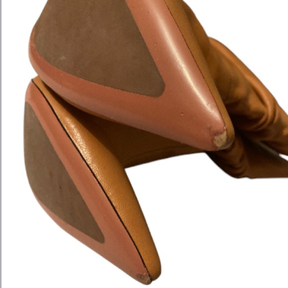 AMINA MUADDI  Leather Flared Heel Boots 35  5 US - Picture 5 of 14
